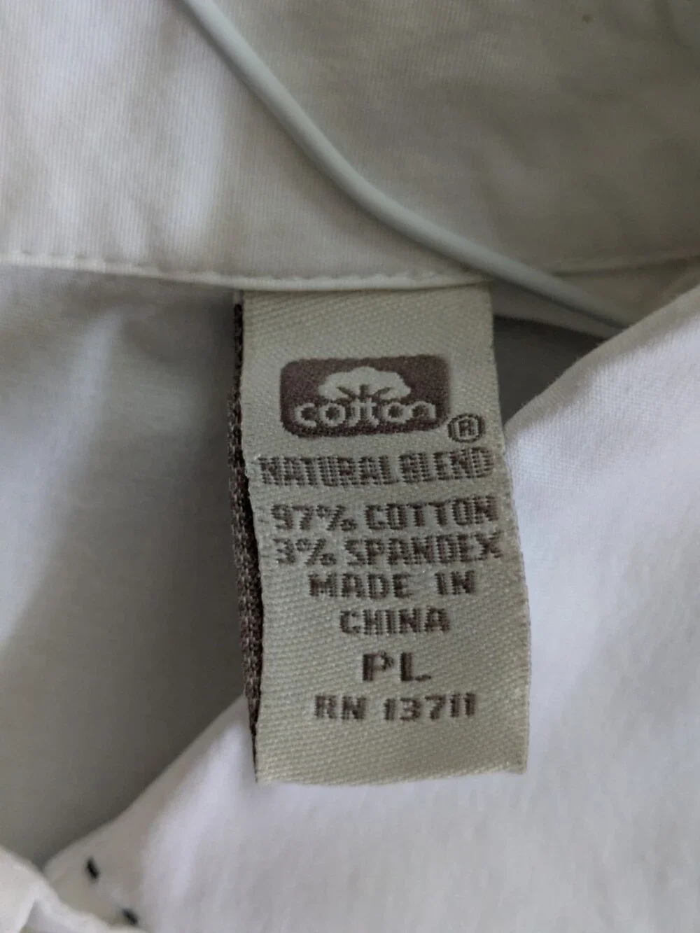 Valerie Separates Petite White Button-Up Blouse with Contrast Stitch Size PL